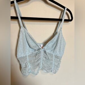Mesh crop tank women